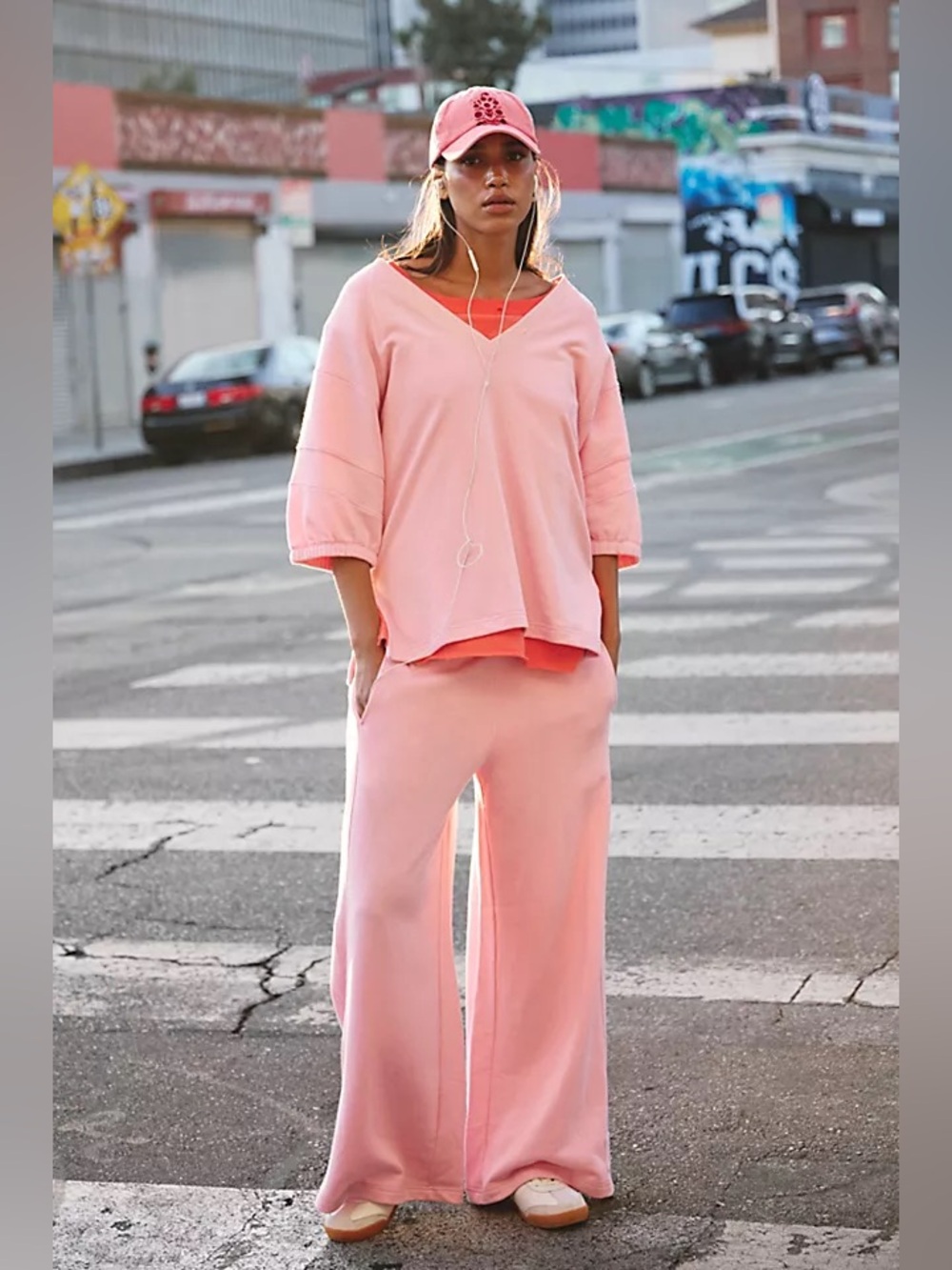 Free People On the run pink set